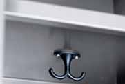 request (padlock not supplied) Hat shelf and coat hook, single lockers Door rc Colours GO