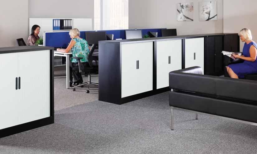 10 Go side opening tambours are the ideal solution for storage in areas where space is