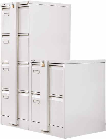 extension opening to maximise filing space An anti-tilt locking device is fitted to every cabinet preventing a second drawer being