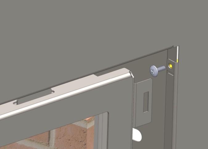 Remove insert, install leveling legs as necessary, slide insert into fireplace opening. Figure 17d 5.