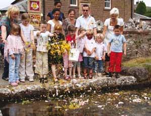 In Asby the pupils of the primary school have been involved with planting of wildflowers and producing decorative wooden tiles as part of the well dressing festival.