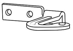 the washer). Flip over the hinge bracket and reinsert the washer and pin (please see the image below).