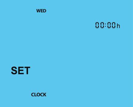 Setting the Clock To set the clock, follow these steps. Use the Left / Right keys to scroll to CLOCK... Press Tick to confirm selection... Use the Up / Down keys to set the hours (24 hour format).
