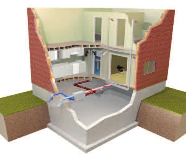 Interlock Device The forced-air system or air handler fan can be interlocked so it will run simultaneously with the ventilation system to ensure proper distribution of fresh air throughout the house.