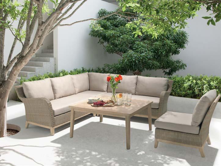 Cora ining Mix and match the range with the new acacia wood benches.