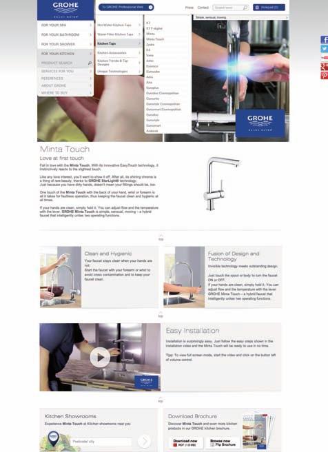 GROHE DiGiTAl AnSWerS To your QUeSTionS KiTCHen SHoWroomS Have you found the fitting you want, but need more detailed information? You can see the products for yourself on our website.