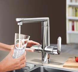 With the GROHE Blue, we can cater to your exact tastes. do you like your water still, lightly sparkling or sparkling?