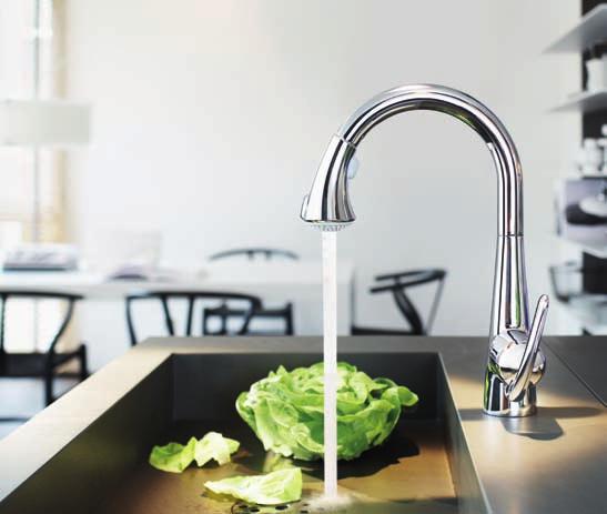 Zedra The timeless classic: modern, attractive and versatile available with a choice of three striking spout versions that blend harmoniously into the modern kitchen aesthetic.