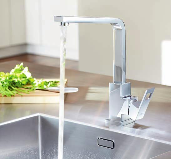 GROHE eurocube SQUAre STrAiGHT lines minimalist Clear design idiom for the minimalist kitchen In today s cosmopolitan kitchens the freshest designs and the freshest ingredients go hand in