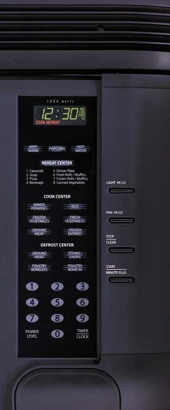 ...behind the microwave door Sharp s convenient Auto-Touch Control Panel
