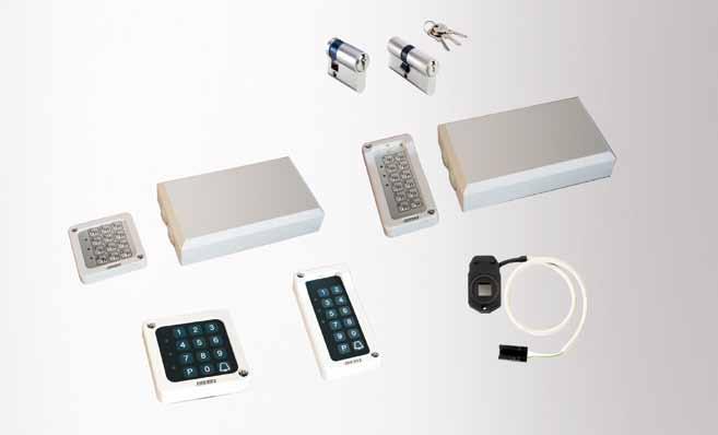 GEZE Automatic GEZE Miscellaneous Accessories for special requirements in the operation and security of automatic doors PRODUCT FEATURES Number code padlock with castor housing and metal keypad to