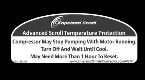 ADVANCED SCROLL TEMPERATURE PROTECTION (ASTP) Advanced Scroll Temperature Protection (ASTP) is a form of internal discharge temperature protection that unloads the scroll compressor when the internal