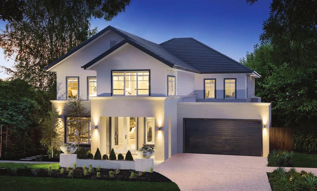WALDORF 48 FEATURED WITH HAMPTON FAÇADE COMMANDING PRESENCE With the Porter Davis prestige range of façade options and other exterior features, your new home will have a presence certain to be