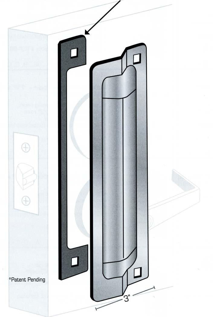 When needed, our spacer allows the latch