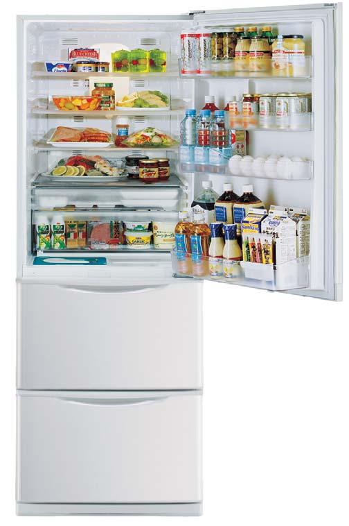 many items are stored. Frost Free - to save you time in having to defrost your refrigerator. Fruit and Vegetable Drawer - large fruit and vegetable drawer for easier use.