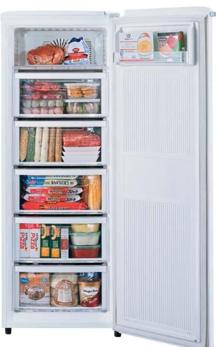Multi Purpose Sliding Drawers - keeps the freezer cooler by minimising loss of