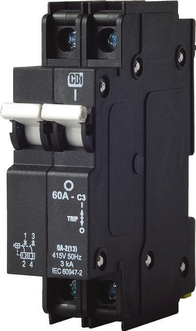 module Trip indication with mid-trip position Reset immediately after overload product in black shells Suitable to use for electrical isolation Shell designed