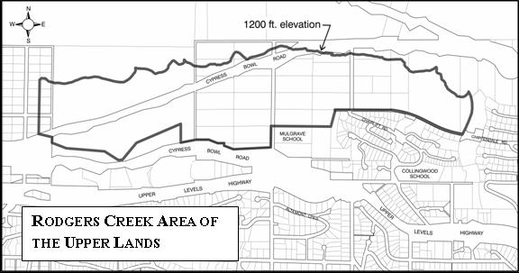 Rodgers Creek Guidelines The following guidelines shall apply to the Rodgers Creek Area of the Upper Lands, as defined on the Rodgers Creek Area Development Permit Area Designation Map UL8.1: 1.