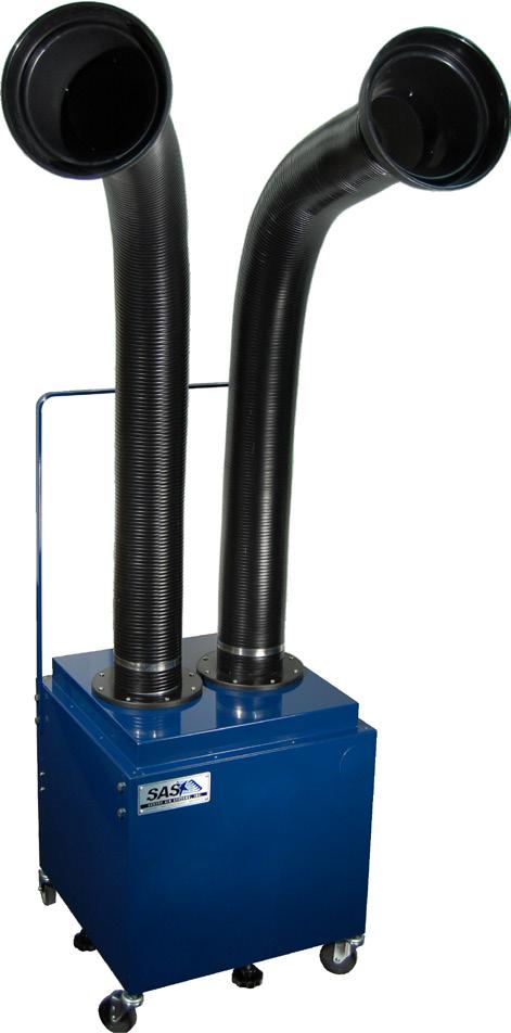 Multi-Operator Fume Extractors FUME & PARTICULATE REMOVAL Model 400/450 High Flow Dual Arm Fume Extractor [SS-400/450-FSD] The Model 400 and 450 Floor Sentry Double provides source-capture fume