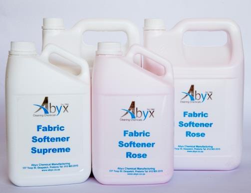 Available in 4x2kg and 25kg F A B R I C S O F T E N E R Fabric Softener is a pleasantly fragranced softening agent designed to reduce wrinkling and static cling of