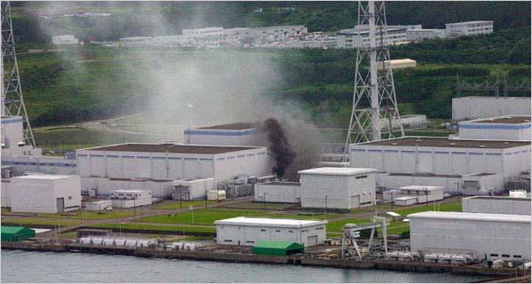 A CASE WHERE NO EERW WAS GIVEN Smoke from the KASHIWAZAKI (NW Japan) nuclear plant struck by the M6.