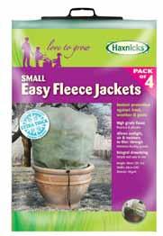 www.haxnicksusa.com Easy Fleece Jackets provide instant protection from frost and harsh weather, but will allow air and moisture to filter through, maintaining healthy growth.