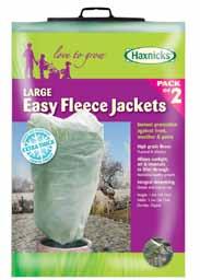 l Protects hanging baskets and medium sized container plants from early or late frosts 50-8010 Medium Fleece Jacket Product: 31.5 W x 39.4 H Pack: 9.5 W x 15.4 H Pack Size: 3 Grow It!