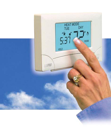 PSP711TS Touch Screen, Deluxe Programmable Profile: Easy to use, fully programmable, touch screen thermostat for single stage heating and cooling systems.