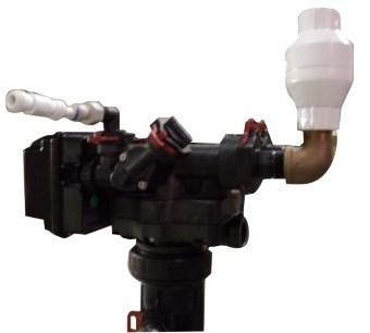 Check to be certain water supply pipe is connected to the control valve inlet fitting and pipe connected to control valve outlet fitting is in direction of house service. 5.