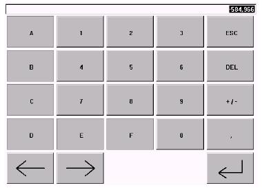 Buttons that are available for operation are 3D, and those that are not simply appear as flat keys.
