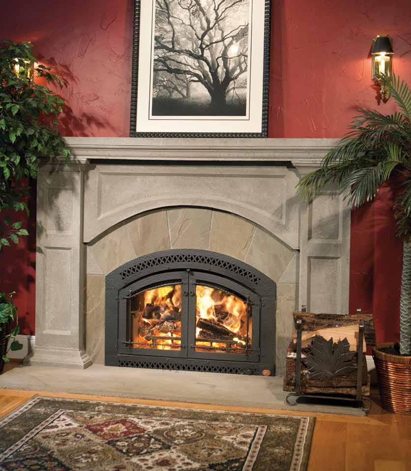 1 Wood Burning Fireplaces This beautiful cast concrete fireplace