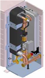 Plate heat exchanger Transfers the heat from the low temperature side to the high temperature side.
