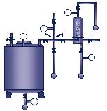 tank because it limits the steam flow rate, it avoids high differential pressure over the filter and prevent from contact with superheated steam.
