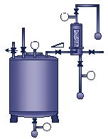 All configurations require the installation of a pressure relieve safety valve, and pressure gauges upstream and downstream of the filter to control that the reverse differential pressure does not