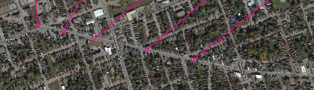 Existing Condition Urban Grid 1. Street pattern with angled lots 2. Dominant access to Hamilton Road is private driveway H a m i l t o n R o a d 3.