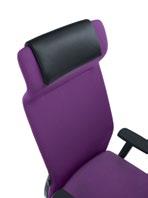 angle keeps the backrest in constant contact with the back and provides optimal