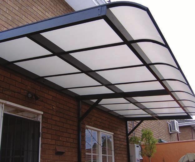 CARB-O-LITE Polycarbonate Awnings last longer than the familiar traditional awnings.