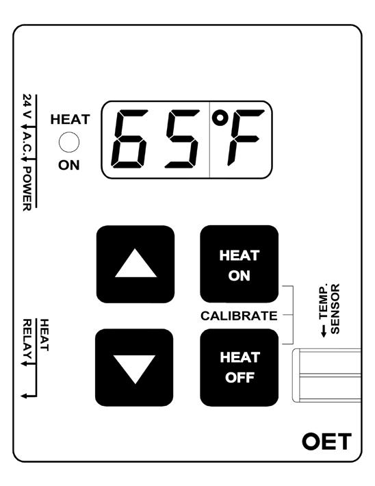OPERATING INSTRUCTIONS ELECTRONIC THERMOSTAT The Cambridge Engineering Operating Electronic Thermostat (OET) controls the heater s ON/OFF operation in a space heating mode.