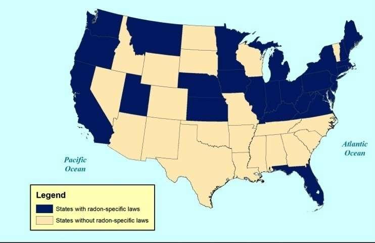 States with Radon
