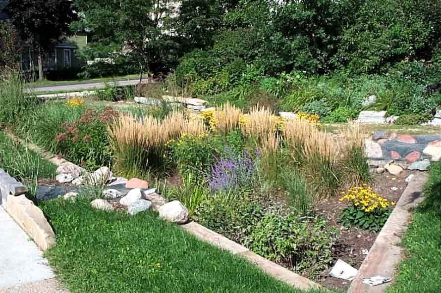 How to Build a Rain Garden Partial excavation Save topsoil Back fill with stone and gravel