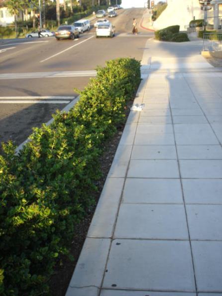 Where walkways cross drive aisles, the walkway should be designed to be clearly visible, either through a change in materials, color, or height. A.