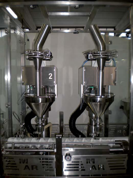 POWDER FILLERS M41/DP M41/DP POWDER AUGER DOSING AND CAPPING MACHINE Dosing & capping units 27 The M41 Auger Machine is