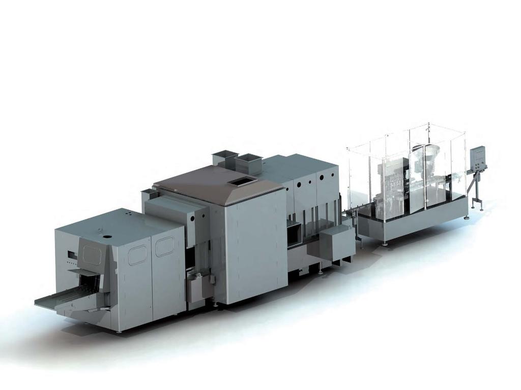AUTOMATIC PROCESSING LINE Sequence of operations Vials loading Linear or Rotary Vial Washing machine Vial Sterilization and Depyrogenation Vial Buffering Vial Filling and stoppering optionals