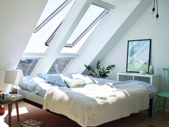 roof windows Loft conversion Utilising every square metre BEDROOM This bright and airy bedroom was created by transforming an unused loft space.