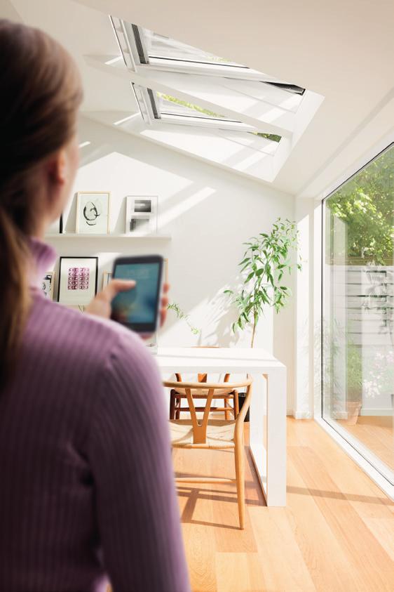 roof windows Roof windows VELUX ACTIVE VELUX ACTIVE works together with your VELUX INTEGRA electric or solar roof windows, blinds and shutters, adjusting them automatically so your family enjoys a