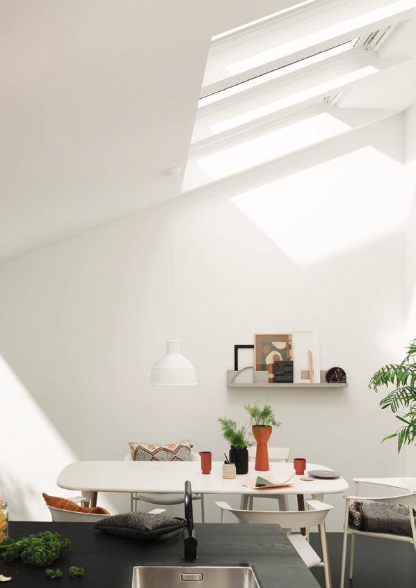 Bringing twice the amount of daylight into your extension compared to vertical windows of the same size, VELUX roof windows are the perfect solution to creating a light, airy space for you and your