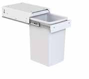 2 x 15 litre buckets 300mm w x 340mm h x 520mm d ** KK4H / Handle Pull / Arctic White KK6D* / Door Pull / Arctic White 2x units can be installed within the standard carcass height providing a four