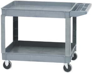 Total cart capacity 400 lbs. Easy no-tools assembly. Overall dimensions 29 1 /4L x 17 1 /2W x 35 1 /4H including handle. 25049.