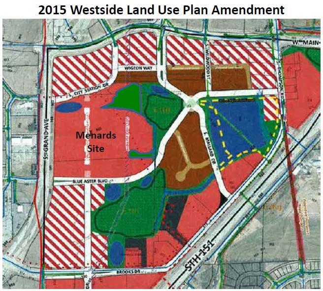 commercial site to the south to avoid the wetlands and to gain access to the signalized intersection at Grand Avenue and Blue Aster Boulevard.