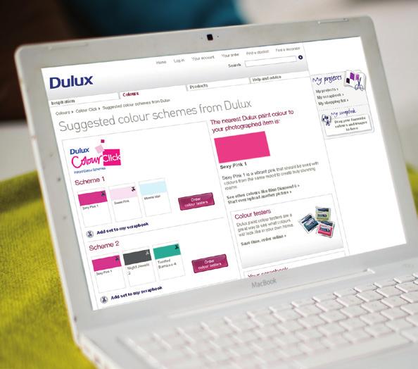 .. 1 2 3 Simply take a digital photograph using the Dulux Colour